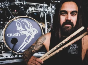 Art cruz and his drums kit